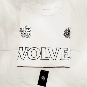 Darc Sport “Wolf Chopper” Oversized Tee – White – Size L – NWT – Pump Cover